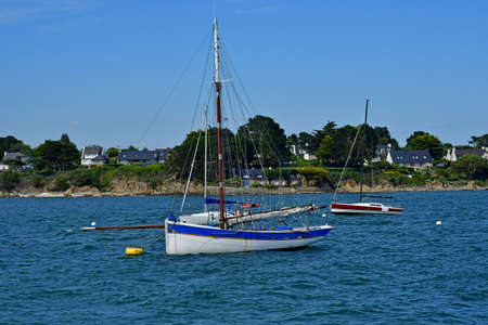 Arzon, France - June 6 2021: the village of Port Navaloのeditorial素材