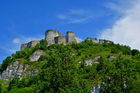 Les Andelys; France - June 24 2021: the Chateau Gaillard castleのeditorial素材