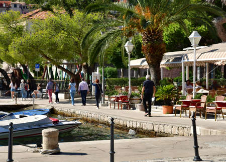 Cavtat, Croatia- september 3 2021: the picturesque city in summerのeditorial素材
