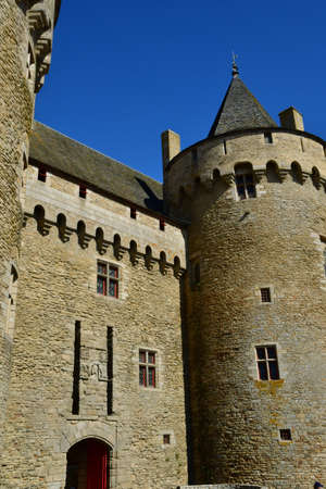 Sarzeau, France - june 6 2021: the Suscinio castle built in the 13th century by the Bretagne dukesのeditorial素材