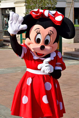 Poissy; France - september 18 2021: Minnie mouse in the city centerのeditorial素材