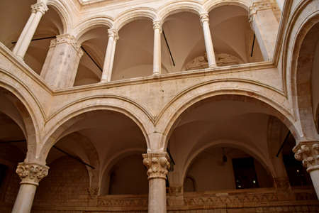 Dubrovnik, Croatia- september 3 2021: the gothic Rector Palace, a cultural history museumのeditorial素材