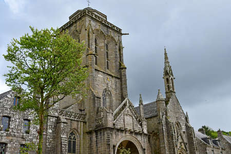Locronan; France - may 16 2021: the Saint Ronan churchのeditorial素材