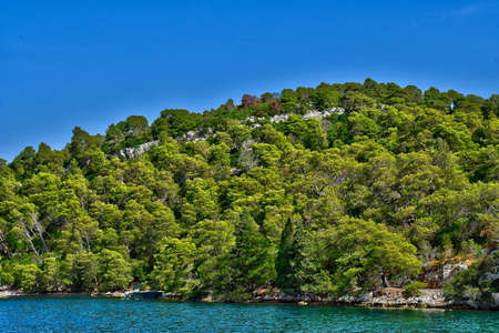 the Mljet island, Croatia- september 3 2021: the picturesque island in summerのeditorial素材