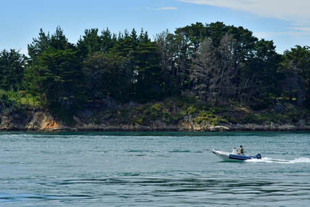 France - june 6 2021: small cruise in the Morbihan gulfのeditorial素材