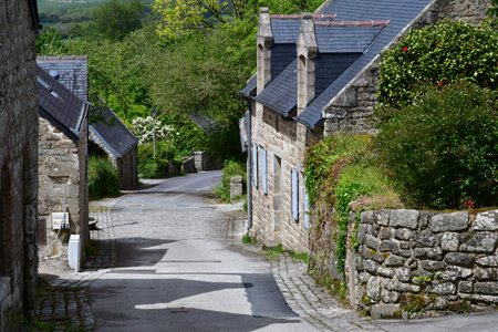 Locronan; France - may 16 2021: the picturesque old villageのeditorial素材