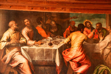 Hvar, Croatia- september 3 2021: the last dinner in the picturesque Franciscan monasteryのeditorial素材