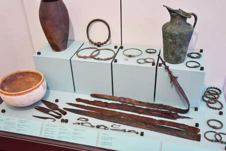 Strasbourg, France - august 28 2021: the archaeological museum in the Rohan palaceのeditorial素材