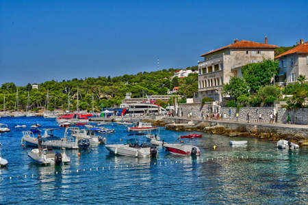 Hvar, Croatia- september 3 2021: the picturesque old city