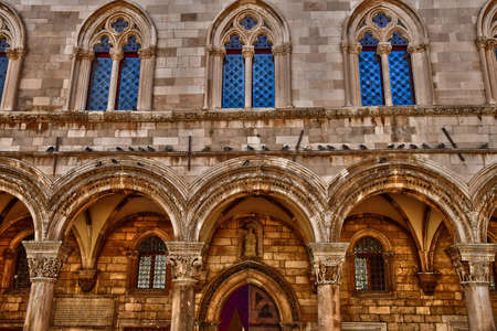 Dubrovnik, Croatia- september 3 2021: the gothic Rector Palace, a cultural history museumのeditorial素材