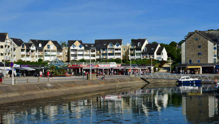 Arzon, France - June 6 2021: the Port du Crouesty shopのeditorial素材