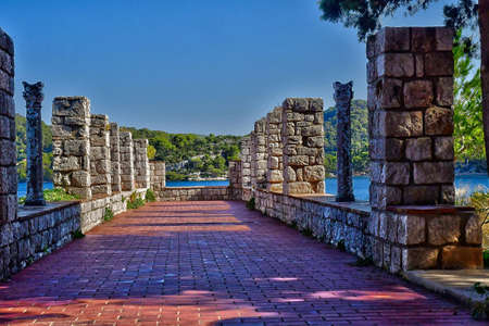 the Mljet island, Croatia- september 3 2021: the Benedictine monasteryのeditorial素材