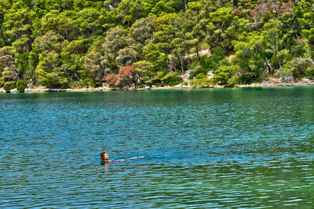the Mljet island, Croatia- september 3 2021: the picturesque island in summerのeditorial素材