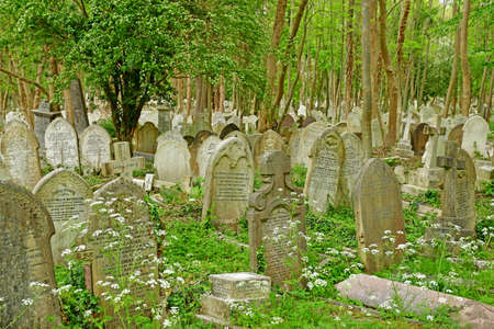London, England - May 6 2019: the Highgate cemetery opened in 1839のeditorial素材