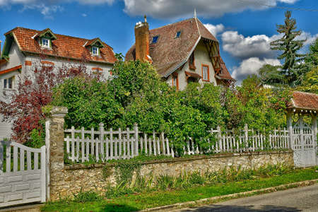 Poissy; France - September 18 2021: the picturesque Ile de Migneauxのeditorial素材