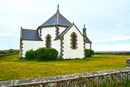 Sarzeau, Penvins, France - june 6 2021: the Notre Dame de la Cote chapelのeditorial素材