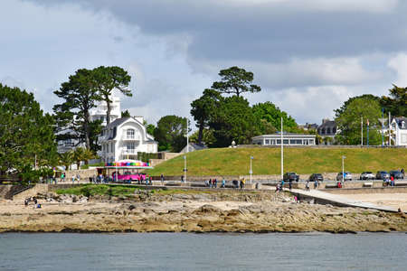 Benodet; France - may 16 2021: the city view from the seasideのeditorial素材