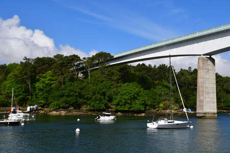 Combrit; Benodet, France - May 16 2021: the Cornouaille bridgeのeditorial素材