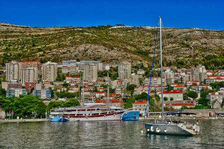 Dubrovnik, Croatia- september 3 2021: the new port