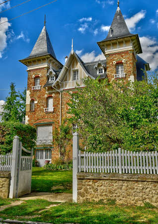 Poissy; France - September 18 2021: the picturesque Ile de Migneauxのeditorial素材