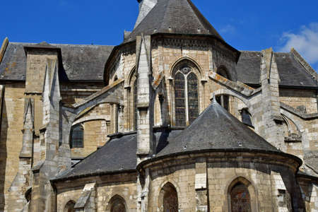 Les Andelys; France - june 24 2021: the Saint Sauveur church in the Petit Andelyのeditorial素材