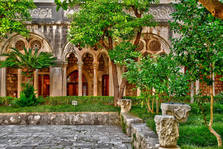 Dubrovnik, Croatia- September 3 2021: the picturesque Dominican monastery museumのeditorial素材