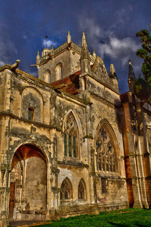 Dives sur Mer; France - november 27 2021: the Notre Dame churchのeditorial素材