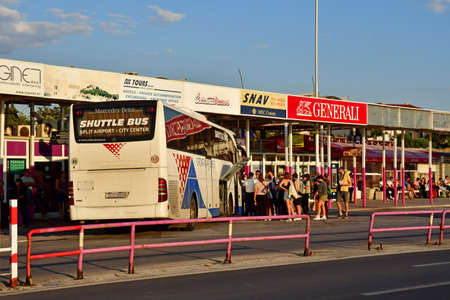 Split, Croatia - September 5 2021: the bus stationのeditorial素材