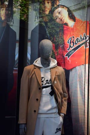 London; England - October 21 2021: Harrods, a famous department storeのeditorial素材