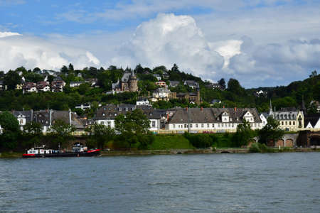 Koblenz; Germany- August 11 2021: the Rhine riversideのeditorial素材