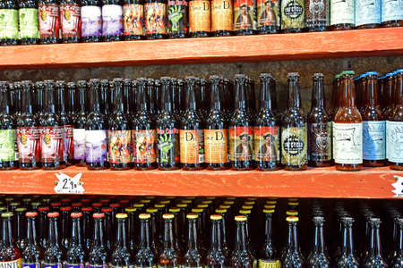 Locronan; France - May 16 2021: specialty of Brittany shopのeditorial素材