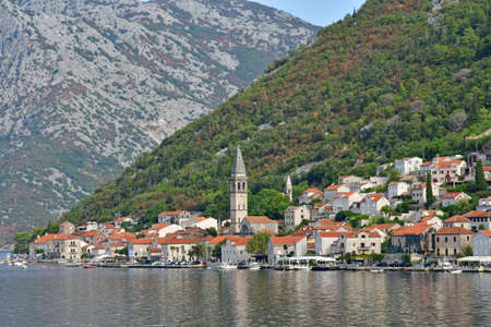 Kotor; Montenegro - September 13 2021: the Kotor bayのeditorial素材