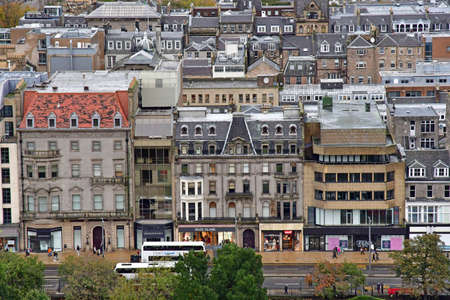 Edinburgh,Scotland - October 21 2021: the old picturesque cityのeditorial素材