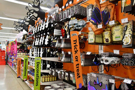 London; England - October 21 2021: halloween in a supermarketのeditorial素材