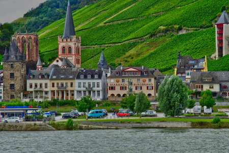 Rhine Valley; Germany- August 11 2021: the valley of medieval castlesのeditorial素材