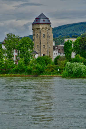Rhine Valley; Germany- August 11 2021: the valley of medieval castlesのeditorial素材