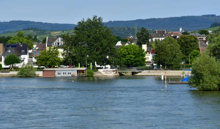 Rhine Valley; Germany- August 11 2021: the Rhine valley near Wiesbadenのeditorial素材