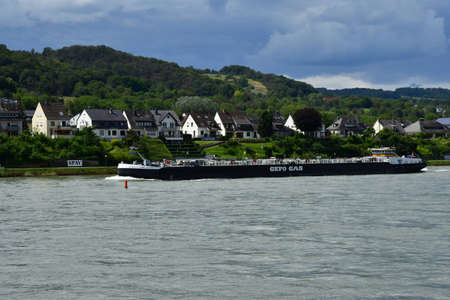 Rhine Valley; Germany- August 11 2021: the valley of medieval castlesのeditorial素材