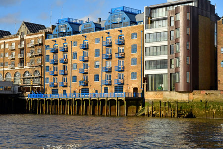 London; England - October 21 2021: a fluvial cruise on the Thames riverのeditorial素材