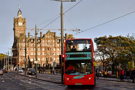 Edinburgh,Scotland - October 21 2021: the old picturesque cityのeditorial素材