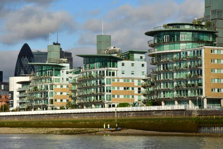 London; England - October 21 2021: a fluvial cruise on the Thames riverのeditorial素材
