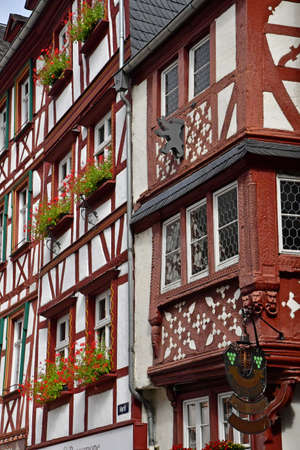 Bernkastel Kues; Germany- August 11 2021: the picturesque city in summerのeditorial素材