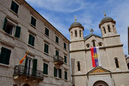 Kotor; Montenegro - September 13 2021: the Saint Nicholas orthodox churchのeditorial素材