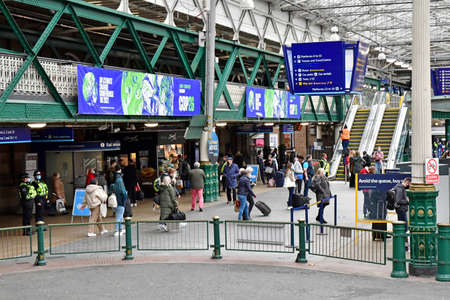 Edinburgh,Scotland - October 21 2021: the stationのeditorial素材