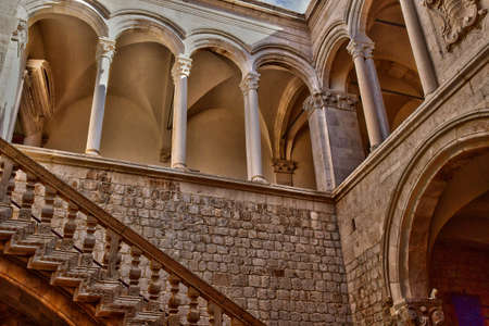 Dubrovnik, Croatia- September 3 2021: the gothic Rector Palace, a cultural history museumのeditorial素材
