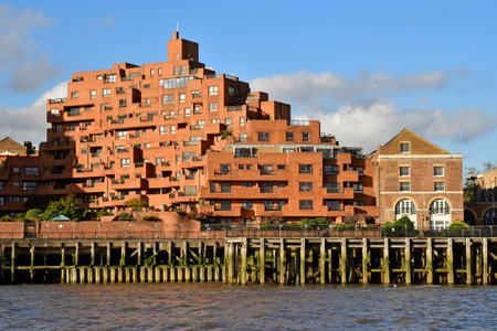 London; England - October 21 2021: a fluvial cruise on the Thames riverのeditorial素材