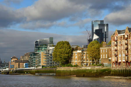 London; England - October 21 2021: a fluvial cruise on the Thames riverのeditorial素材