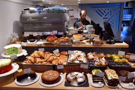 London; Hampstead; England - October 21 2021: pastry shop in the Belsize Park districtのeditorial素材
