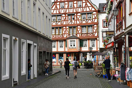Bernkastel Kues; Germany- august 11 2021: the picturesque city in summer