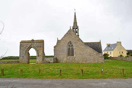 Pouldreuzic, France - May 16 2021: the Penhors chapelのeditorial素材